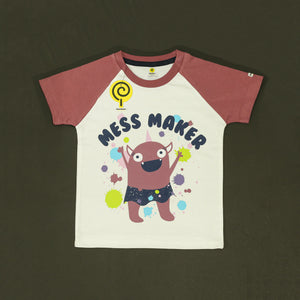 Mess Maker White & Pink PJ'S