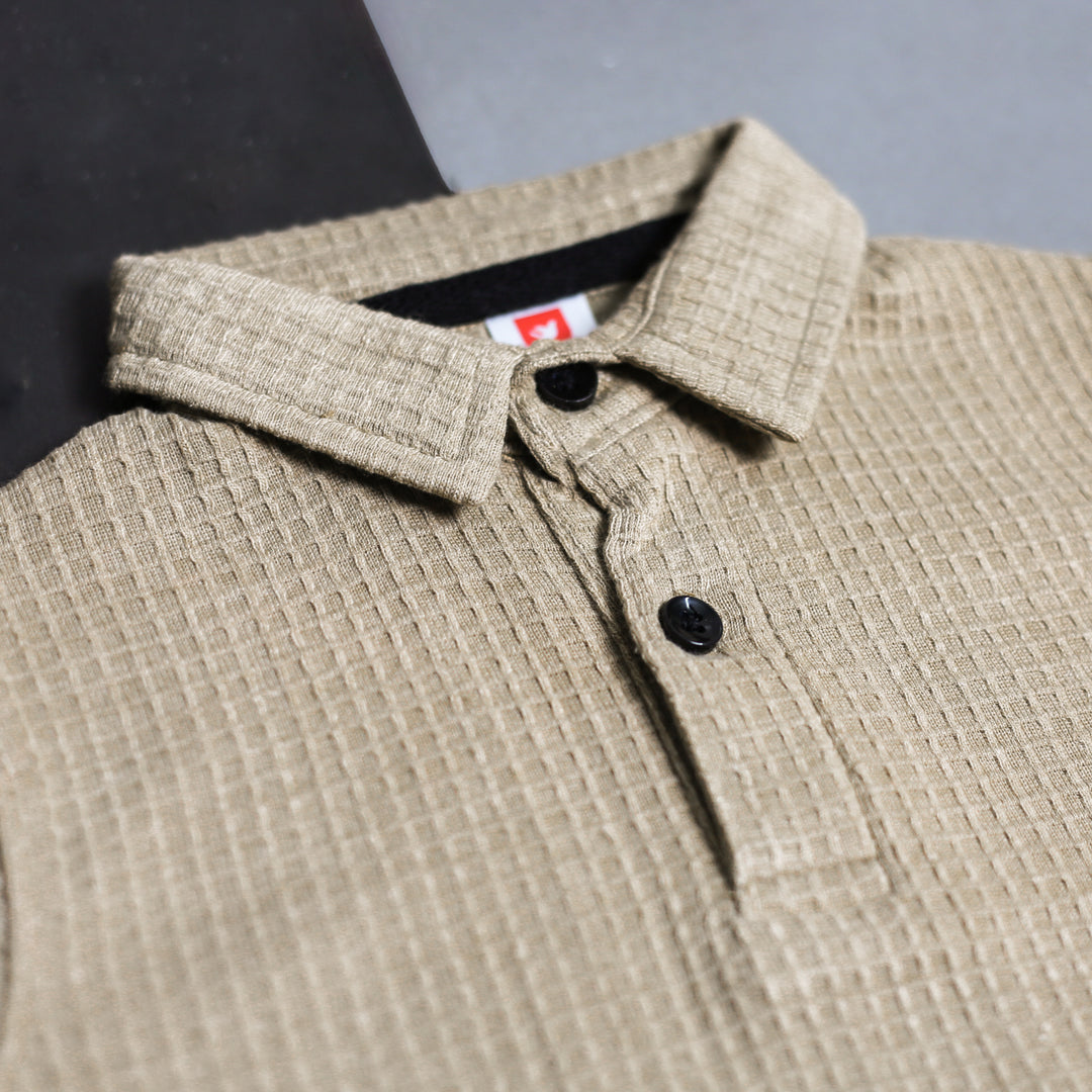 Skin Waffle Knit Polo Set – photo 3