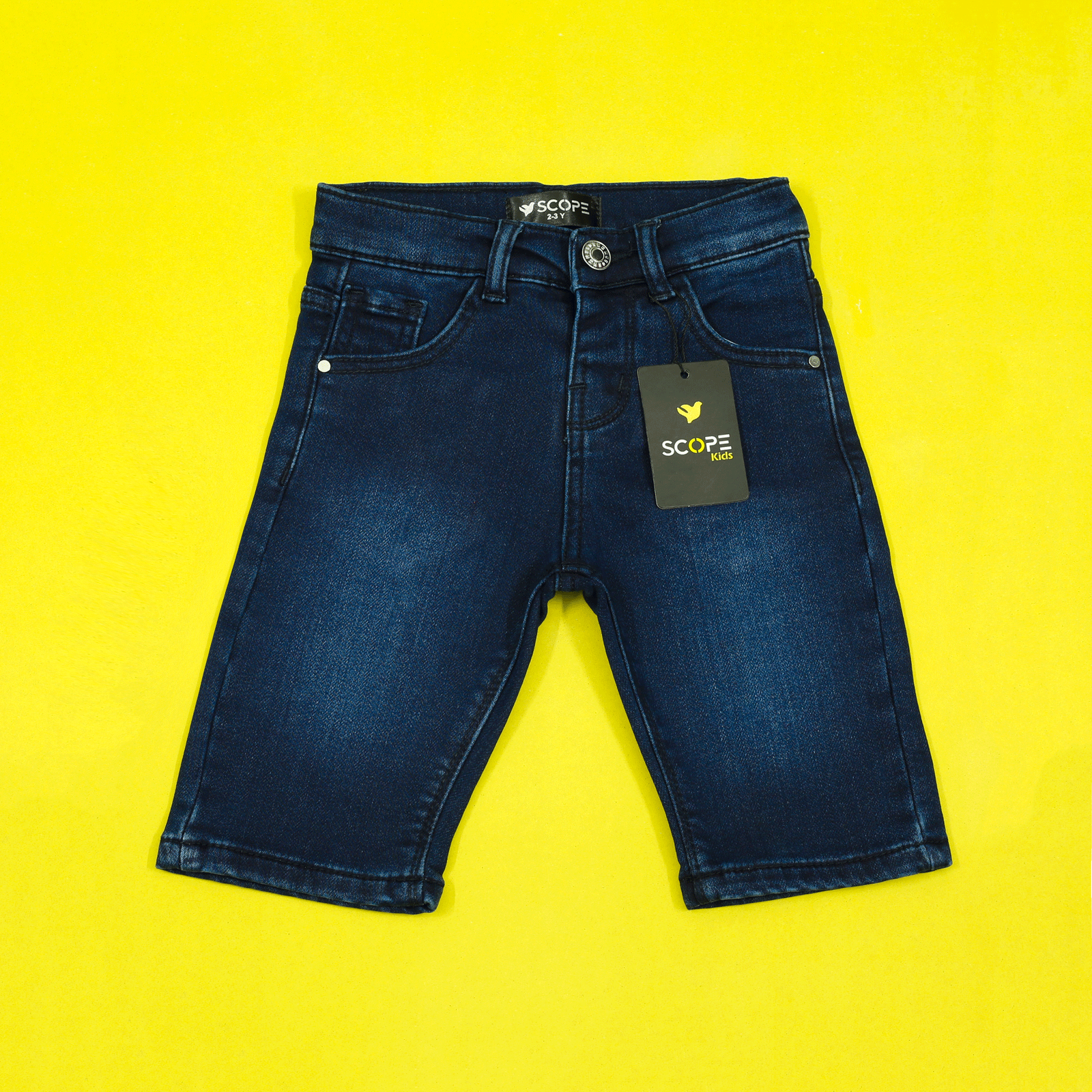 Blue Denim 3 Quarter Shorts