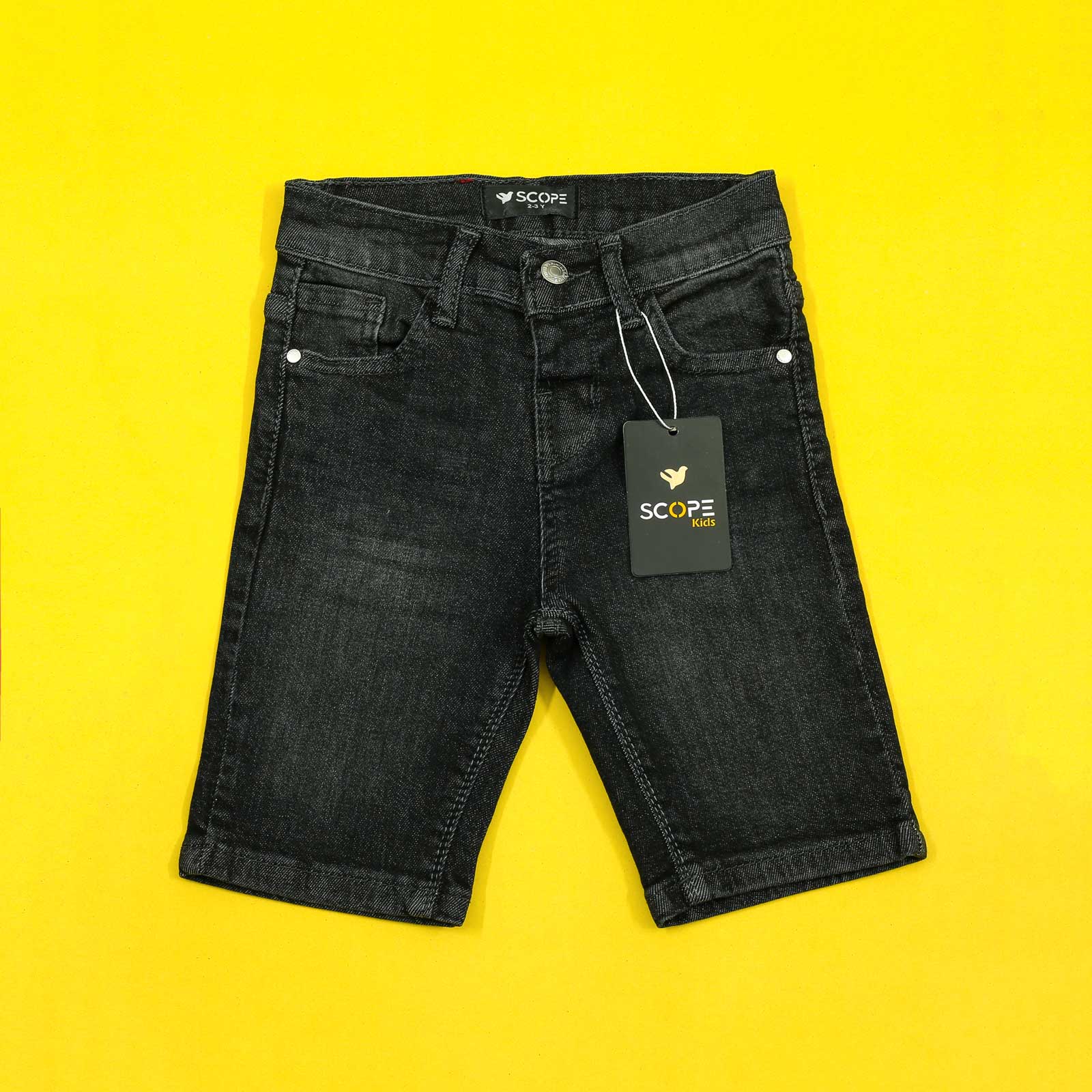 Black Blasted 3 Quarter Shorts
