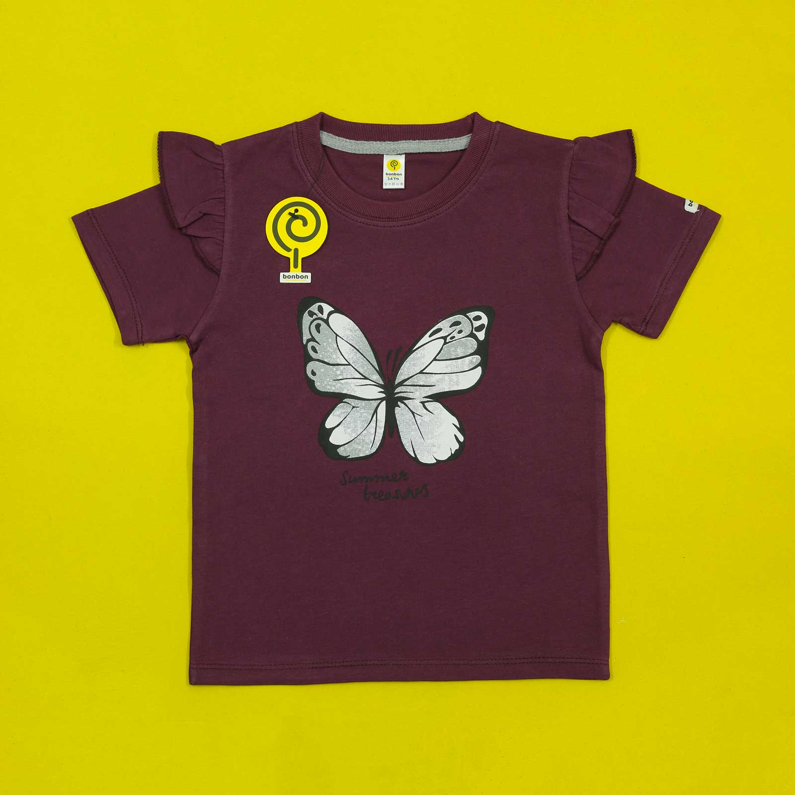Butterfly Maroon Tee