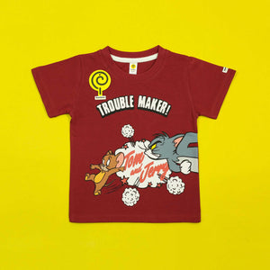 Tom & Jerry Maroon Tee