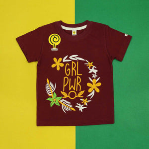 Girl Power Maroon Tee