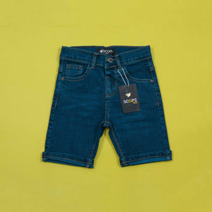 Dark Blue 3 Quarter Denim Shorts