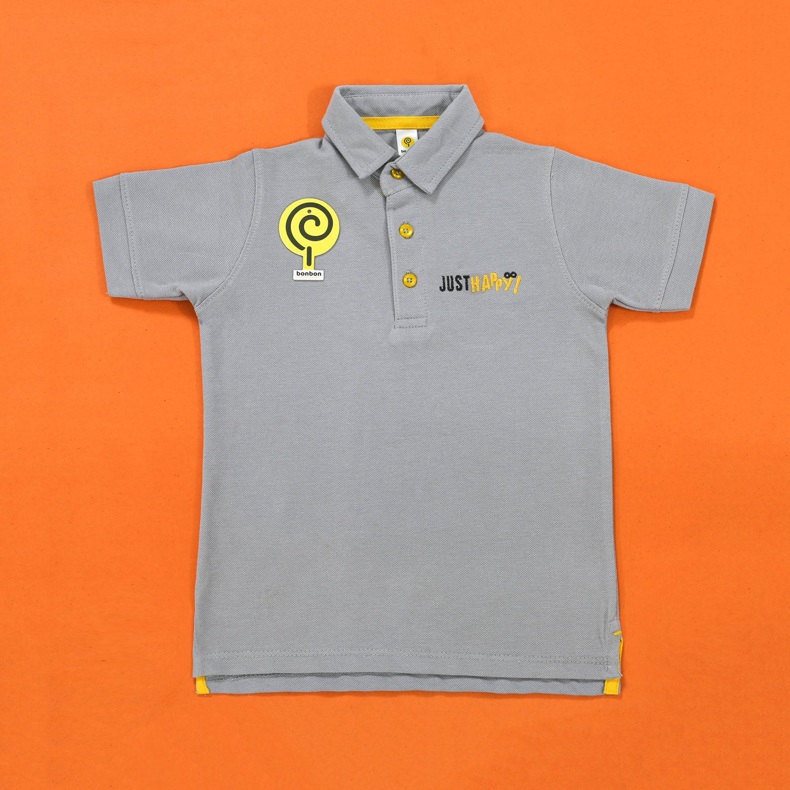 Just Happy Silver Grey Polo