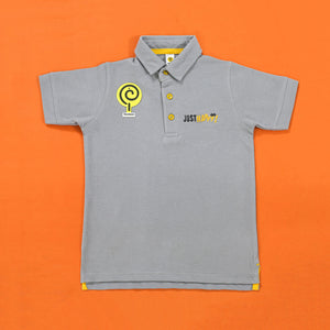 Just Happy Silver Grey Polo