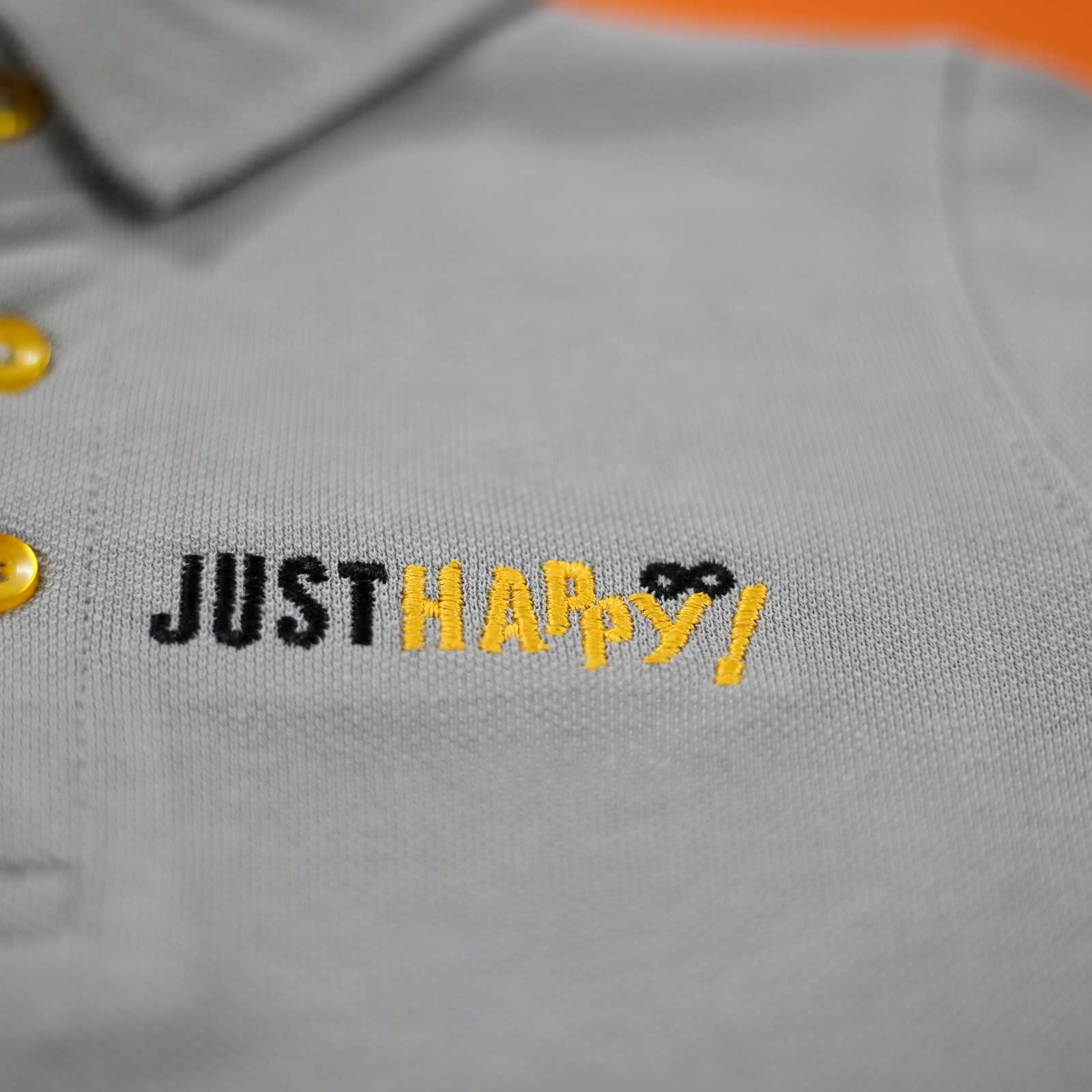 Just Happy Silver Grey Polo