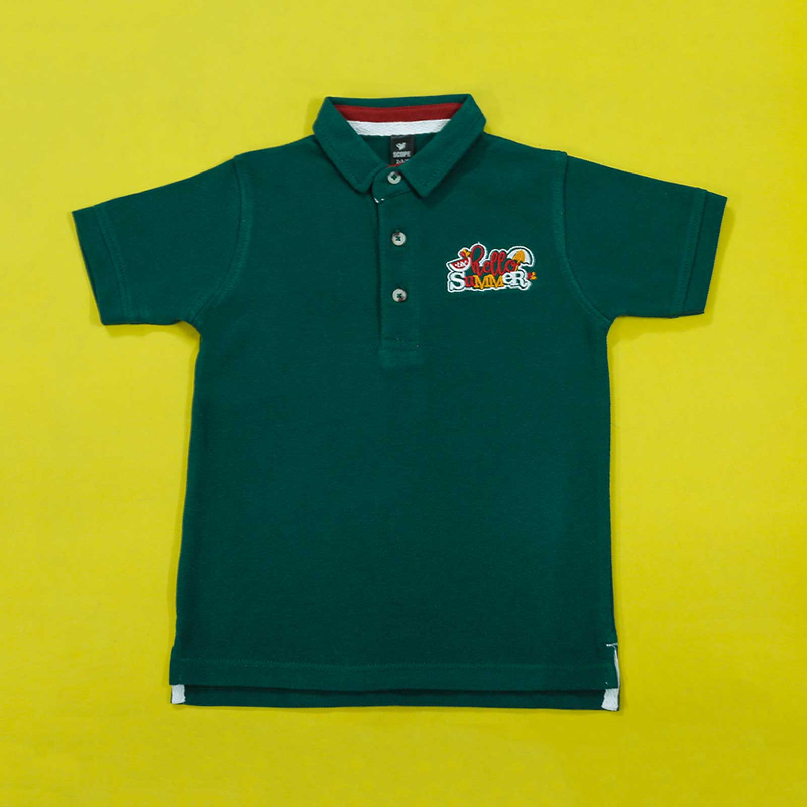 Hello Summer Green Polo