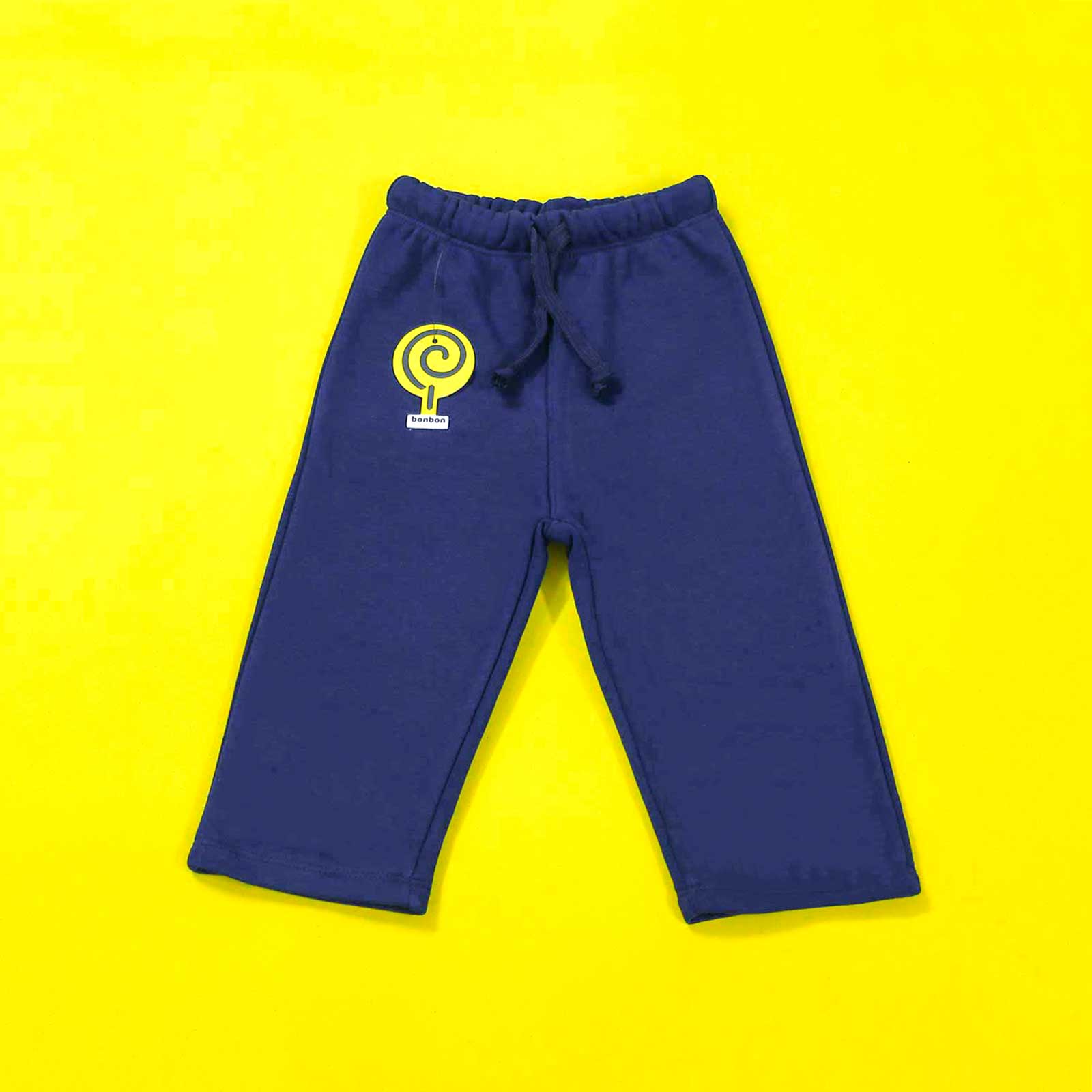 Navy Wide-Leg Trousers