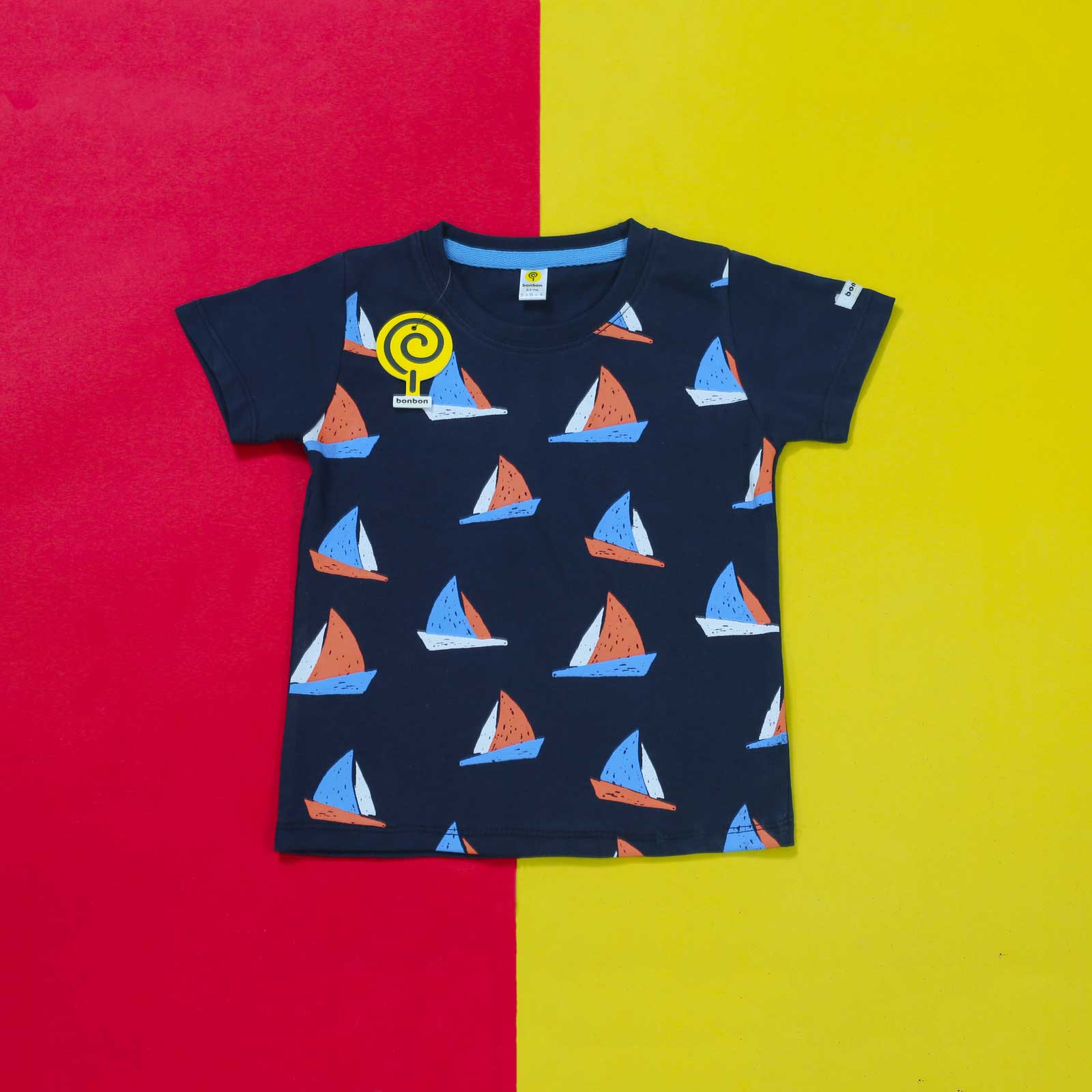 Sailboats Navy Tee