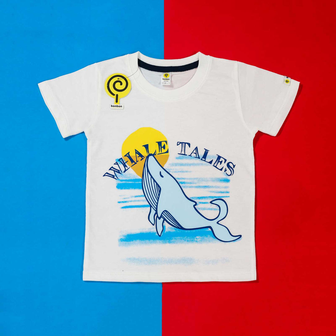 Whale Tales White Tee