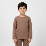 Load image into Gallery viewer, Muted Mocha Full-Sleeves PJ's
