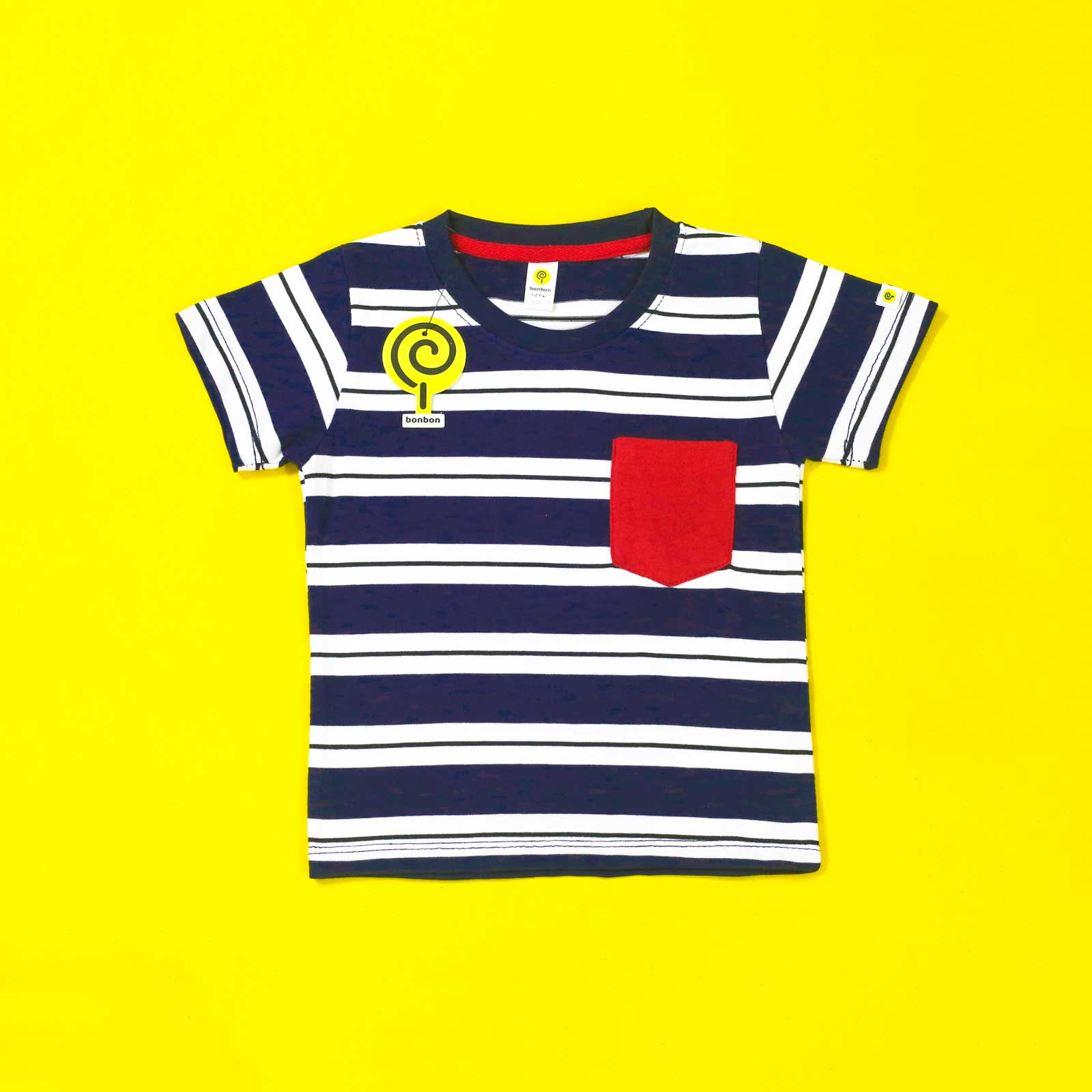 Navy & White Striped Tee