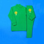 Load image into Gallery viewer, Kelly Green Thermal – high-neck top and matching tights

