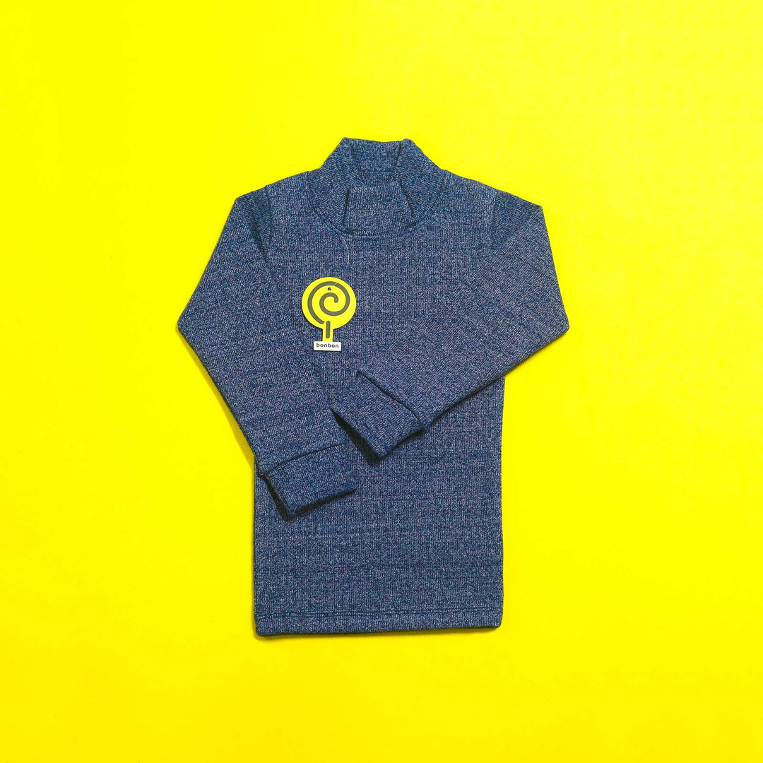 F9 Blue Dotted High Neck