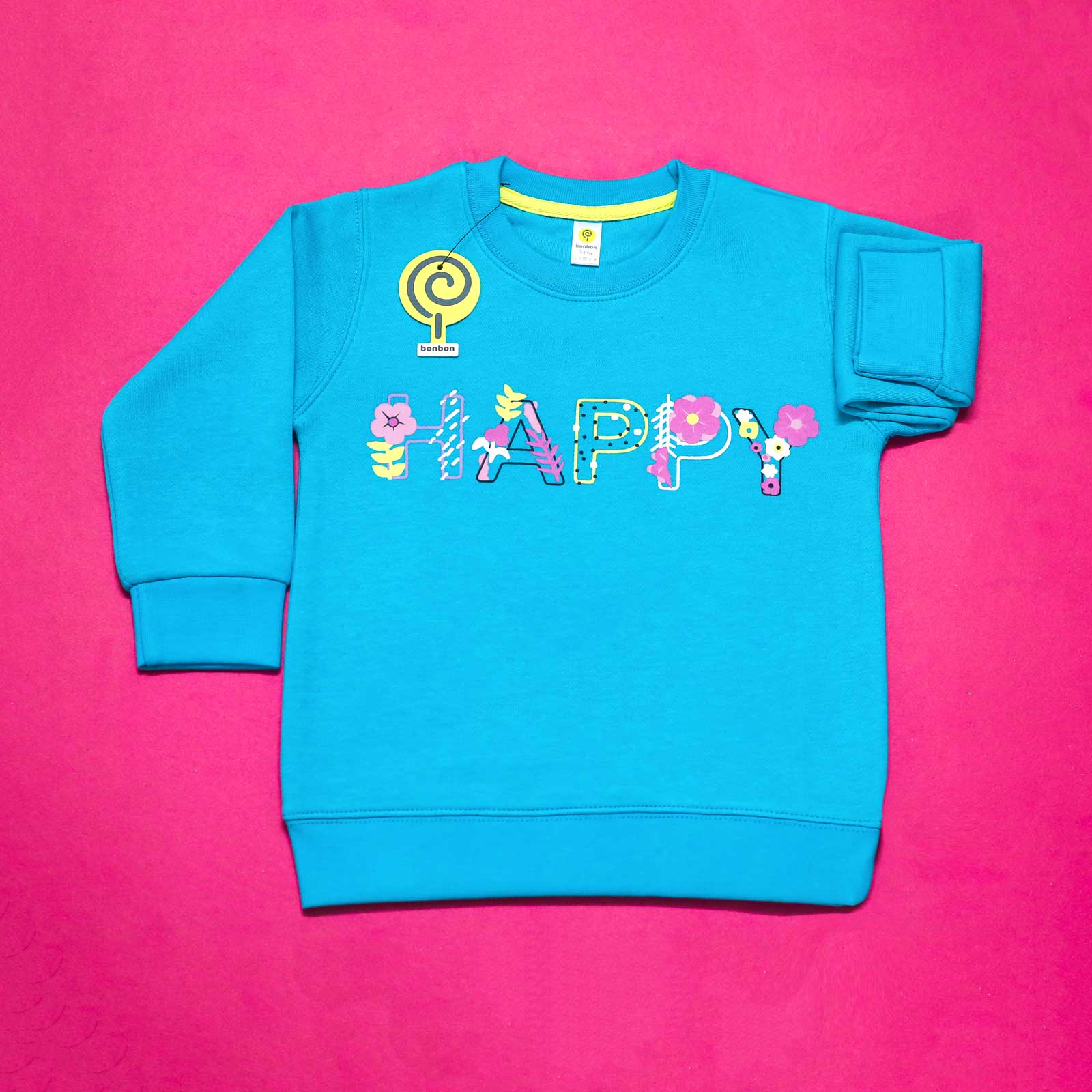 Happy Cyan Sweatshirt