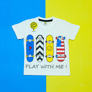 Play With Me White Tee