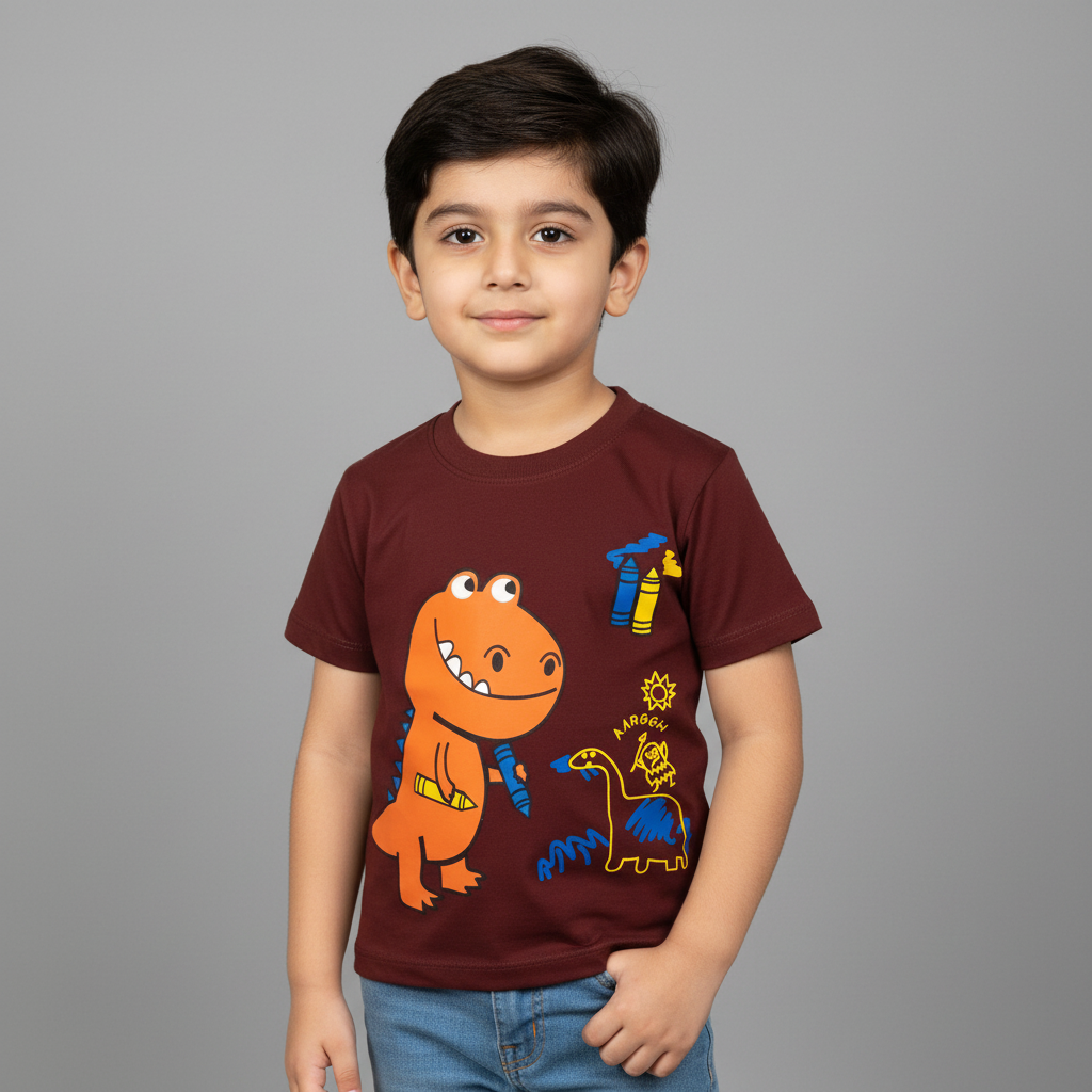 Dino Maroon Tee