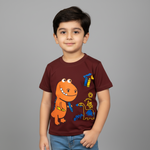 Load image into Gallery viewer, Dino Maroon Tee
