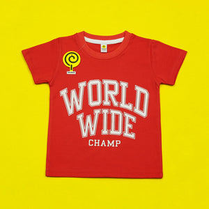 World Wide Bright Red Tee