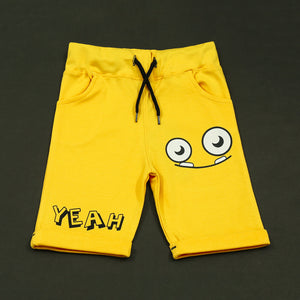 Smiley Yellow 3 Quarter Shorts