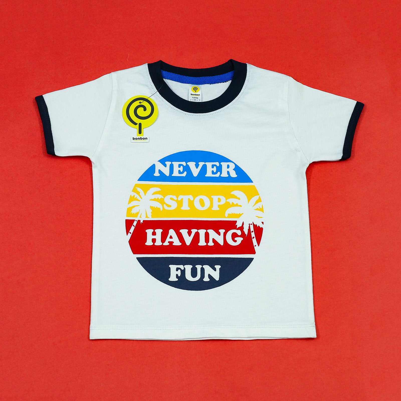 Never Stop Having Fun White Tee