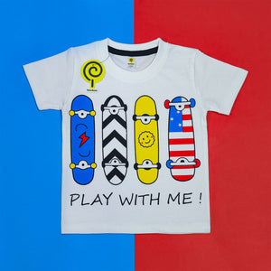 Play With Me White Tee