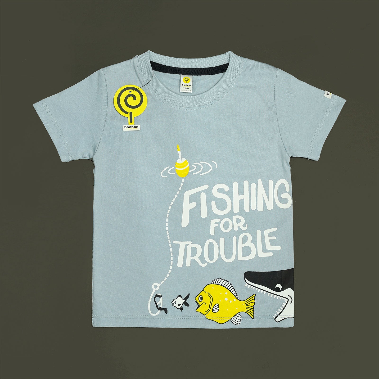 Fishing For Trouble Sky Tee