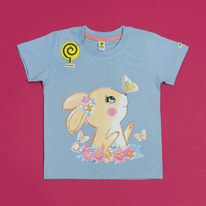 Rabbit Graphic Sky Tee