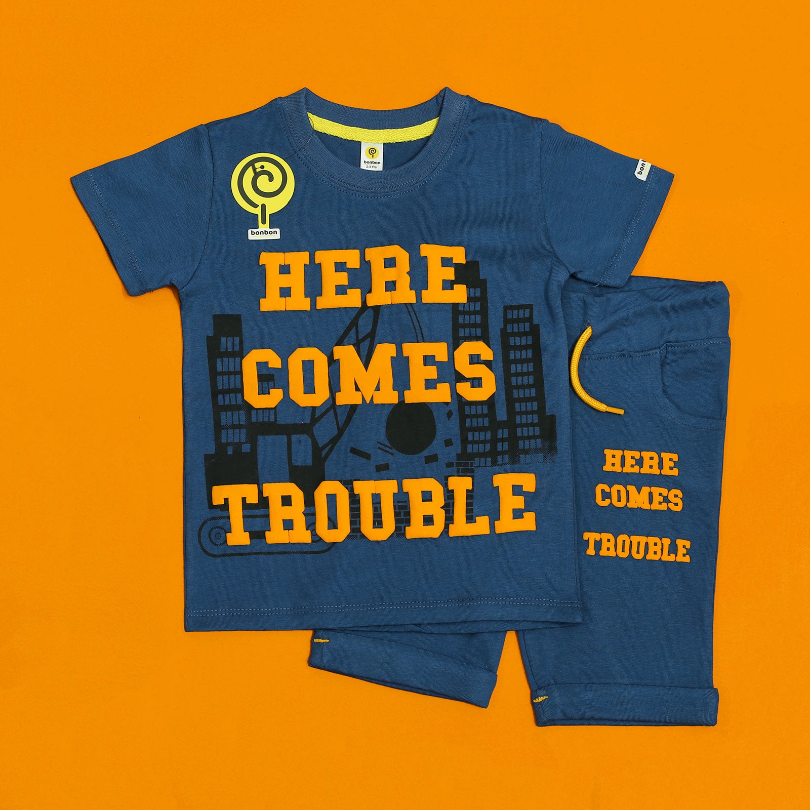 Here Comes Trouble Yale Blue Twinset