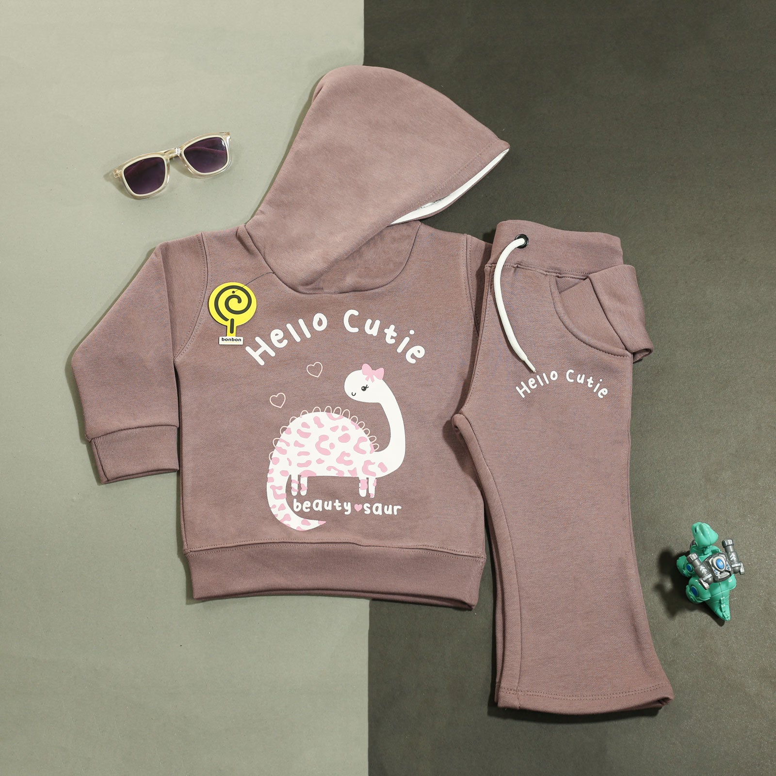 Hello Cutie Mauve Tracksuit