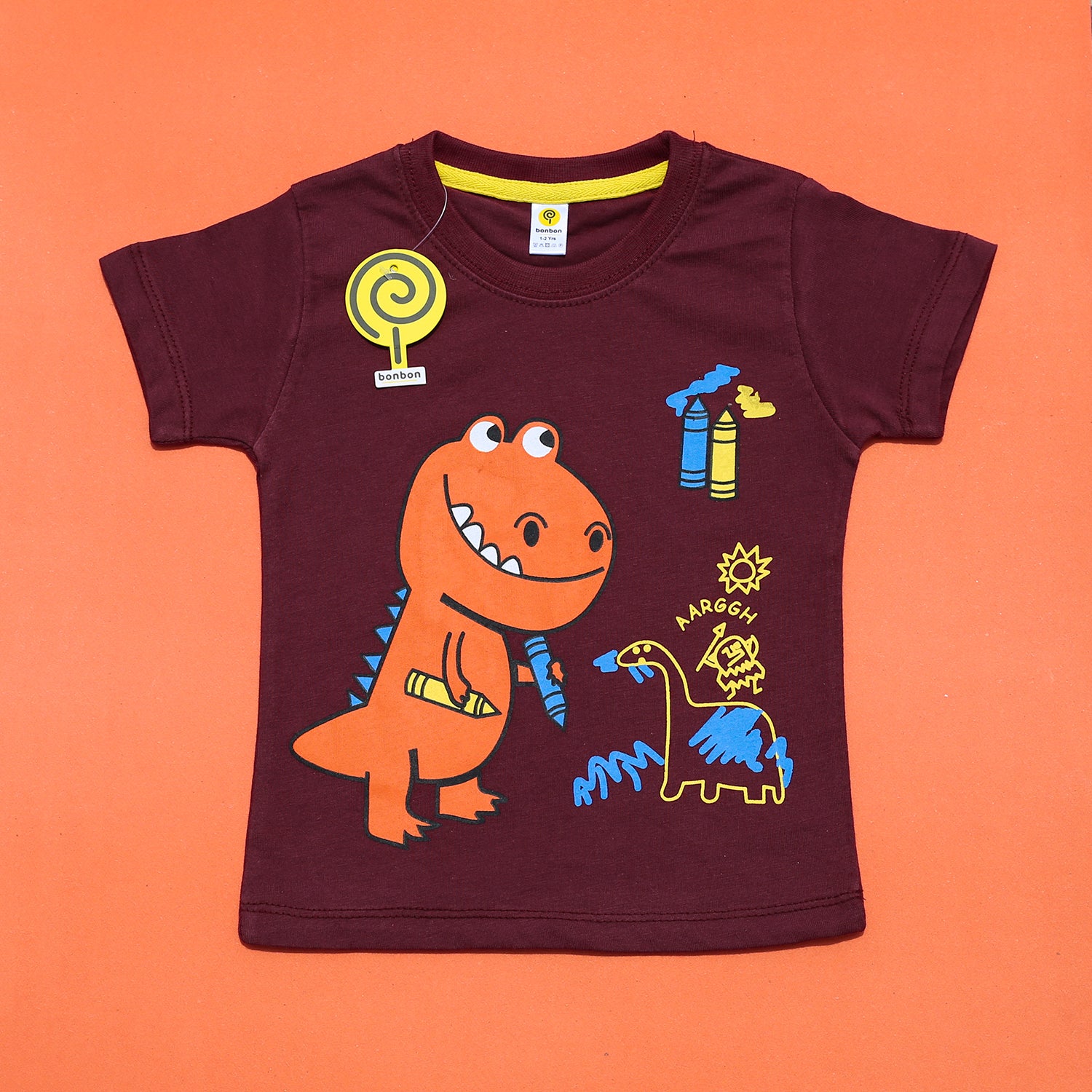 Dino Maroon Tee