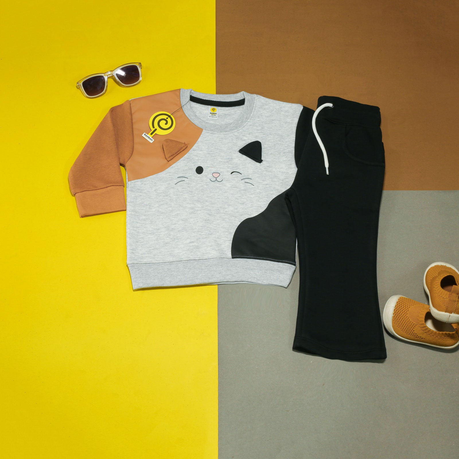 Meow Grey&Black Tracksuit