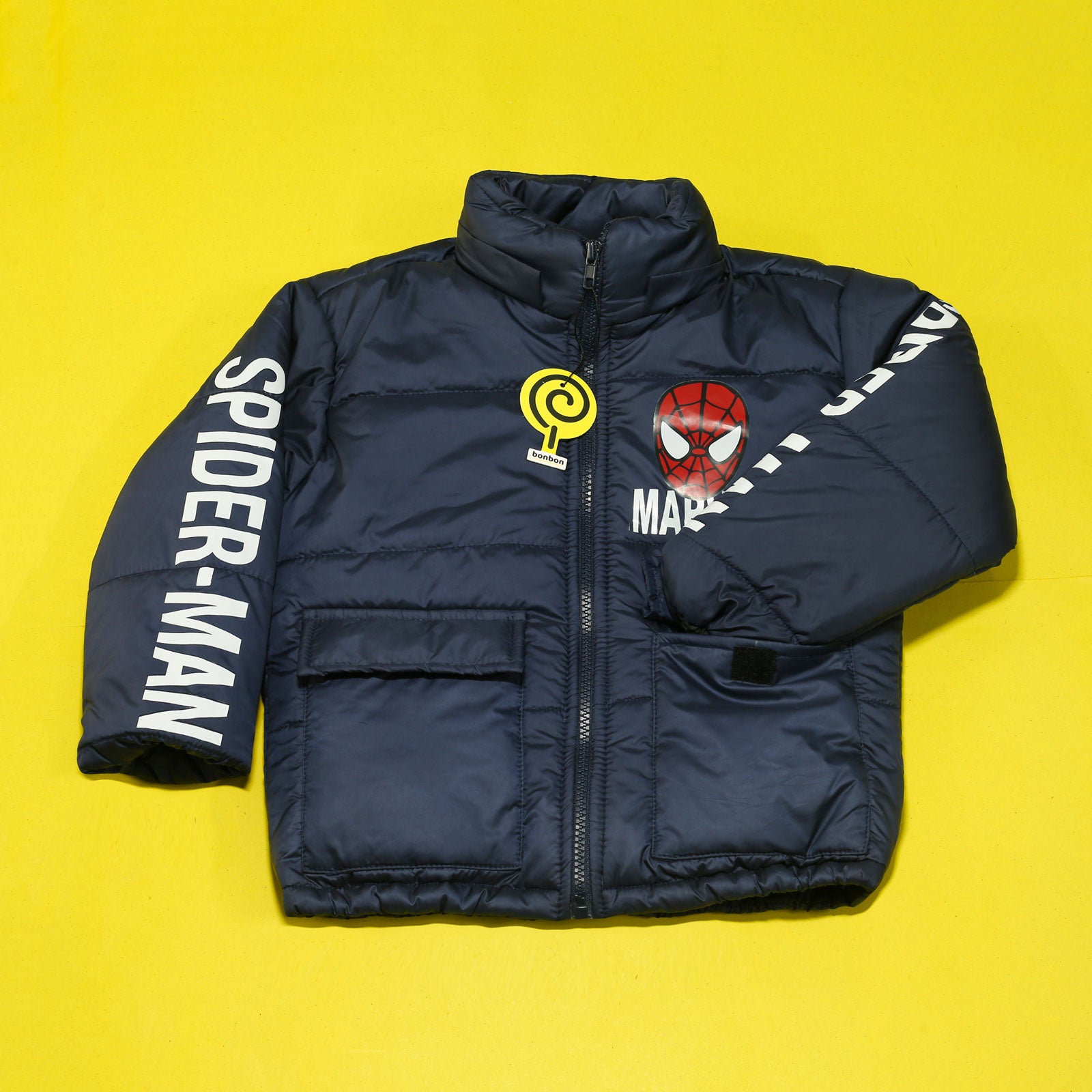 Marvel Navy Full Sleeves Puffer Jacket