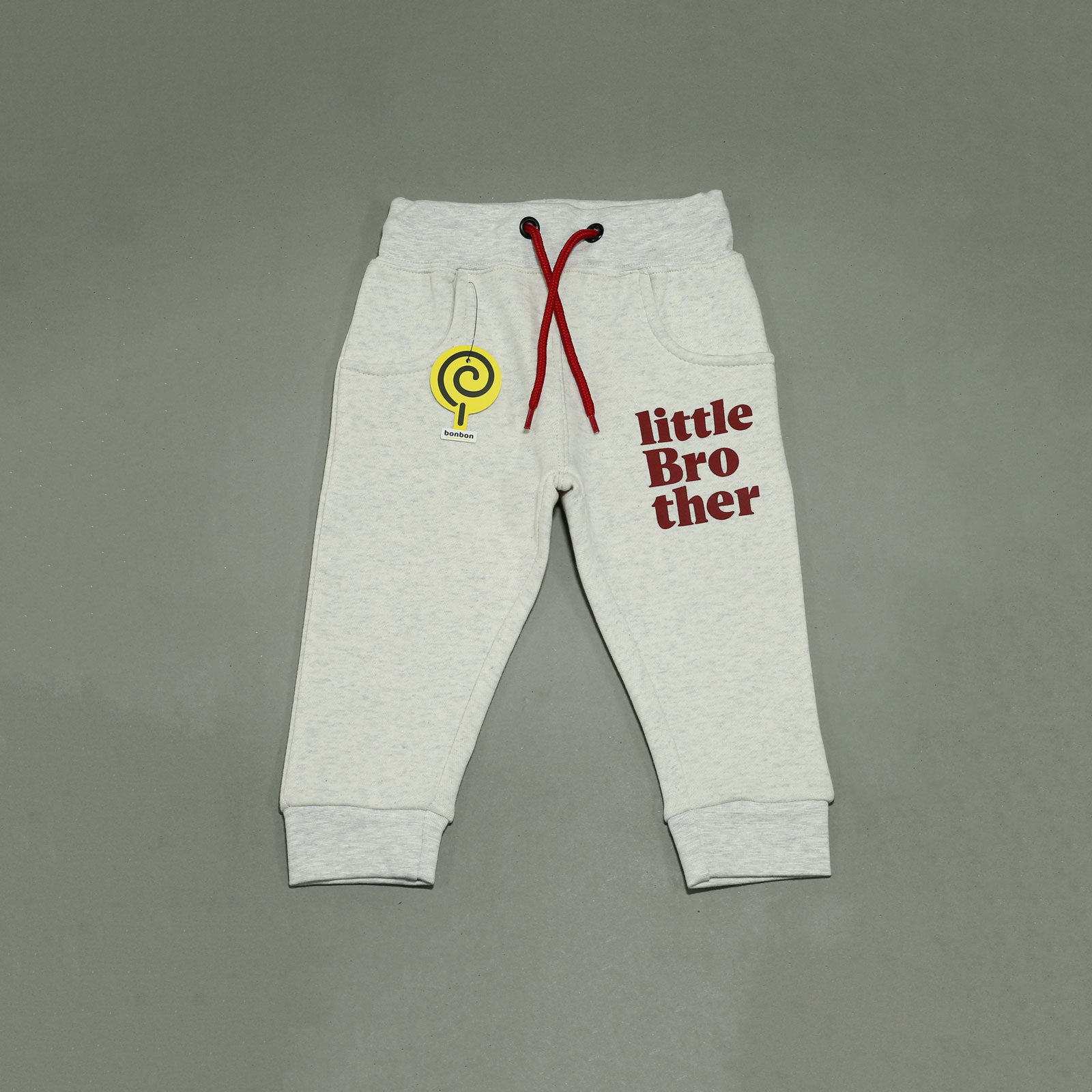 Little Bro Maroon&Oatmeal Tracksuit