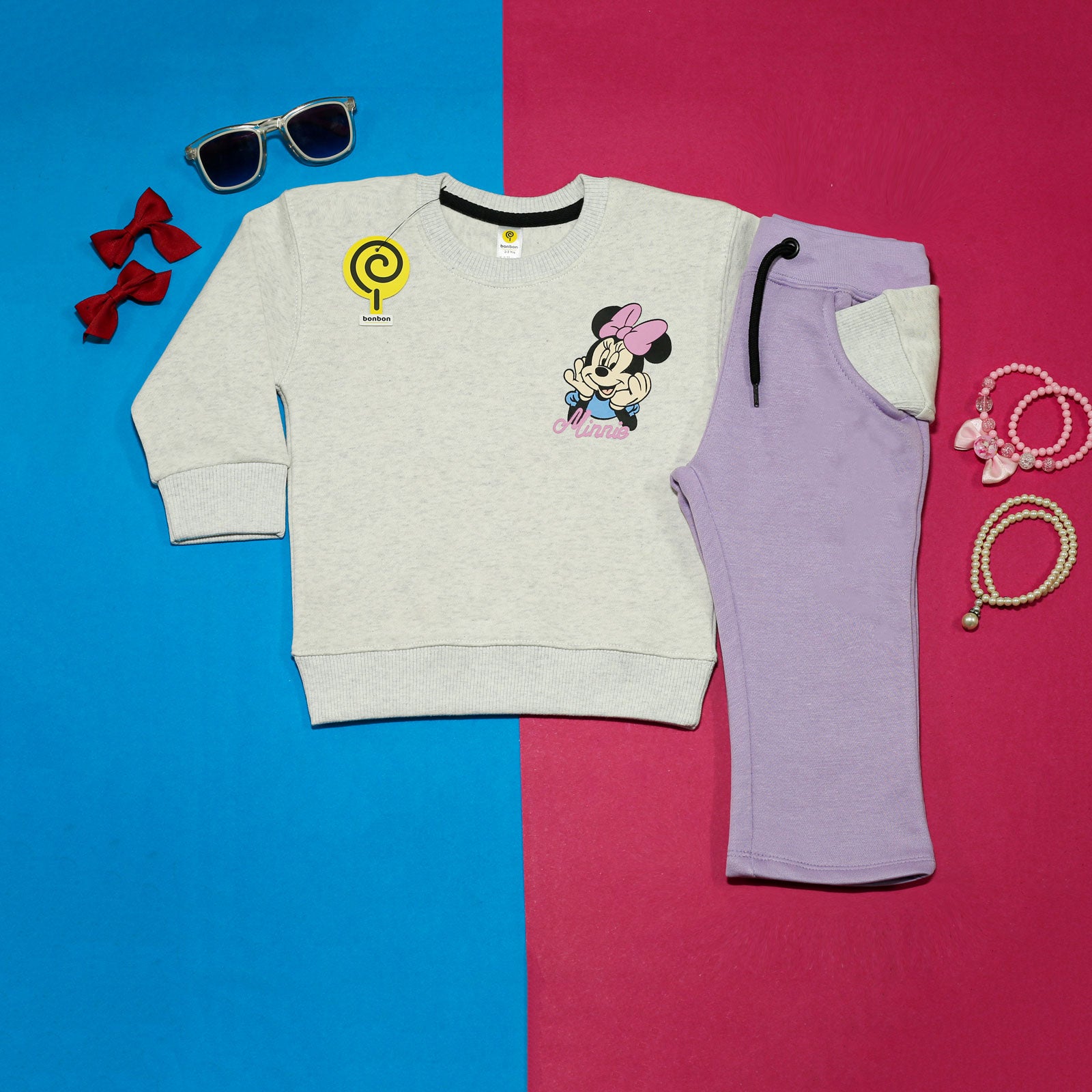 Minnie Oatmeal & Lilac Tracksuit