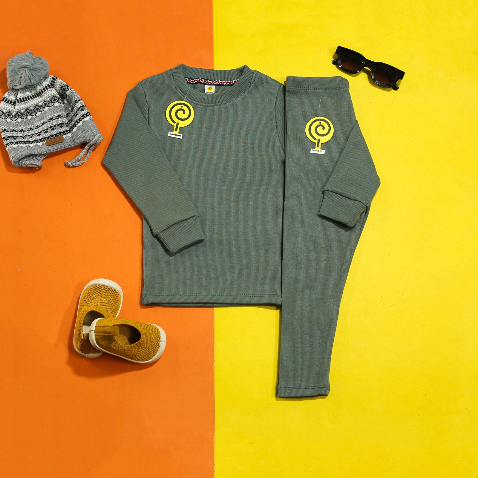 F145 Sea Green Round-Neck Thermal