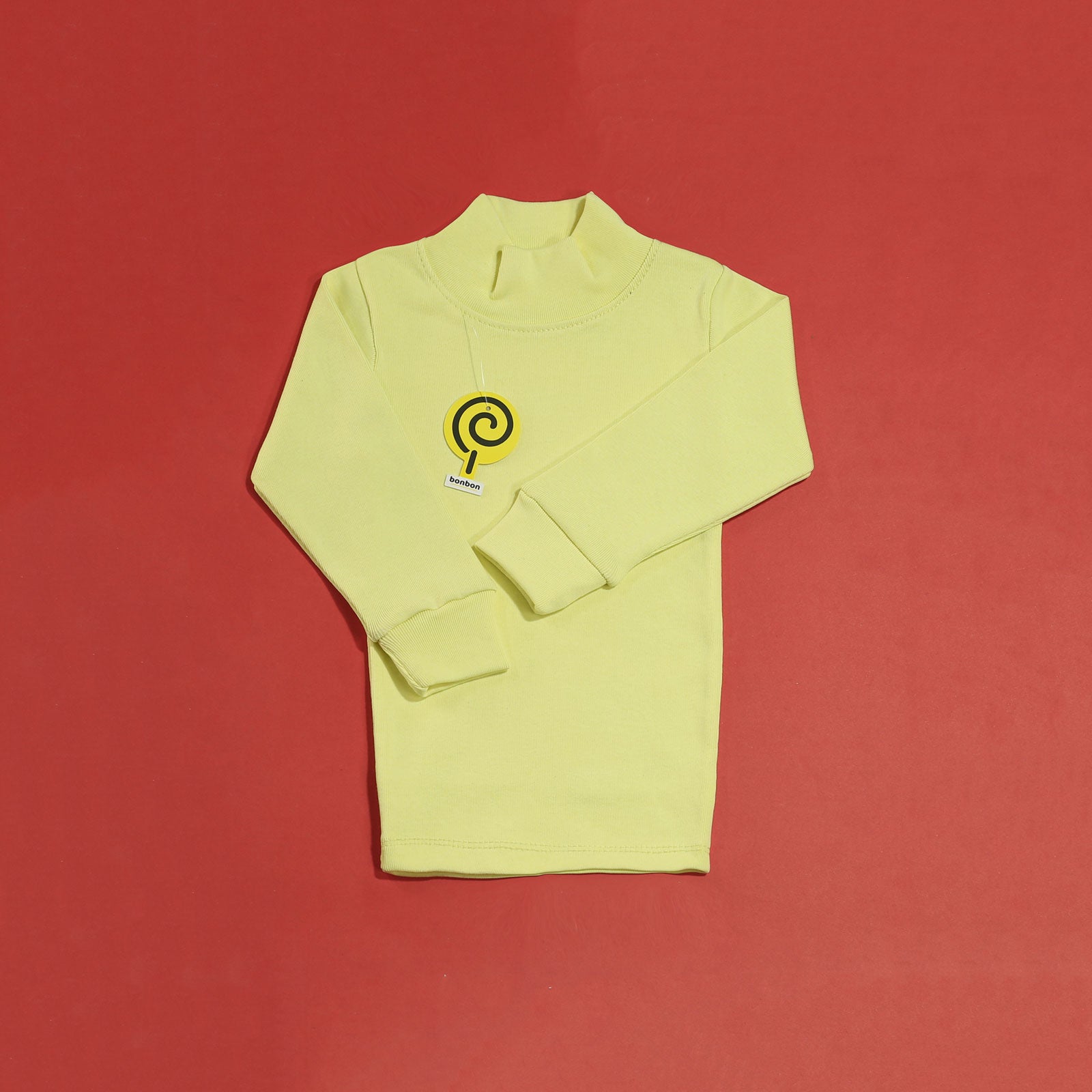 F158 Pastel Yellow High Neck