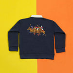 Load image into Gallery viewer, 3 Pony Navy Rugby
