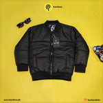 Load image into Gallery viewer, Black Bomber Puffer Jacket V2
