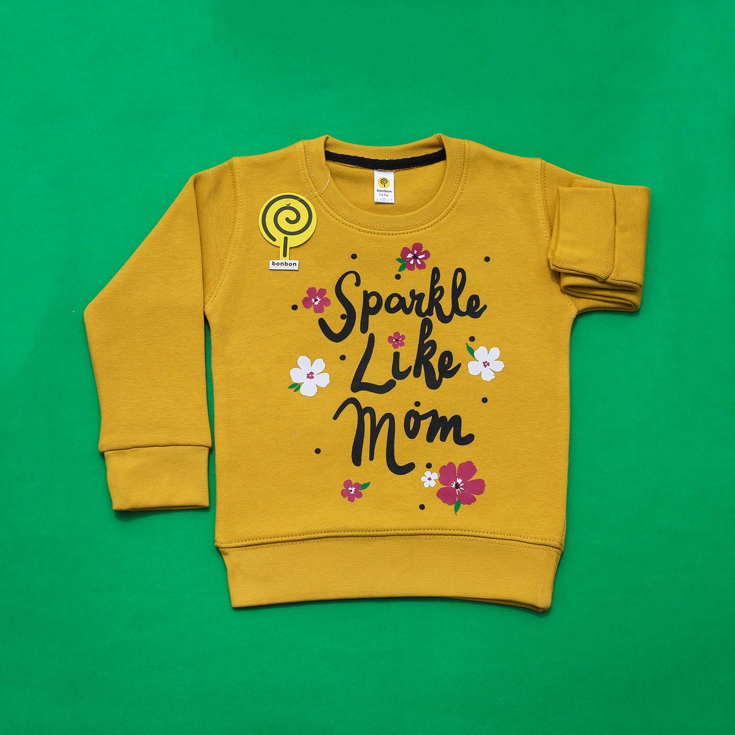 Sparkle Like Mom Mustard Sweatshirt