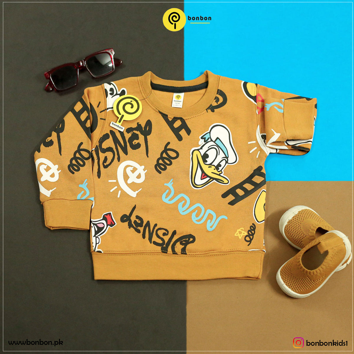 Disney mustard brown sweatshirt