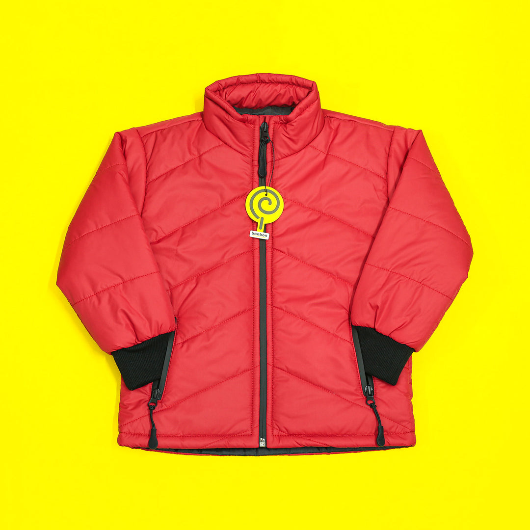 Red Full Sleeves Puffer Jacket V3