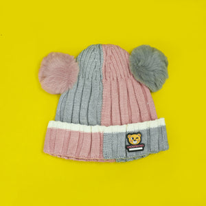 Teddy Color-Block Beanie 5-10 Yr