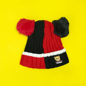 Teddy Color-Block Beanie 5-10 Yr