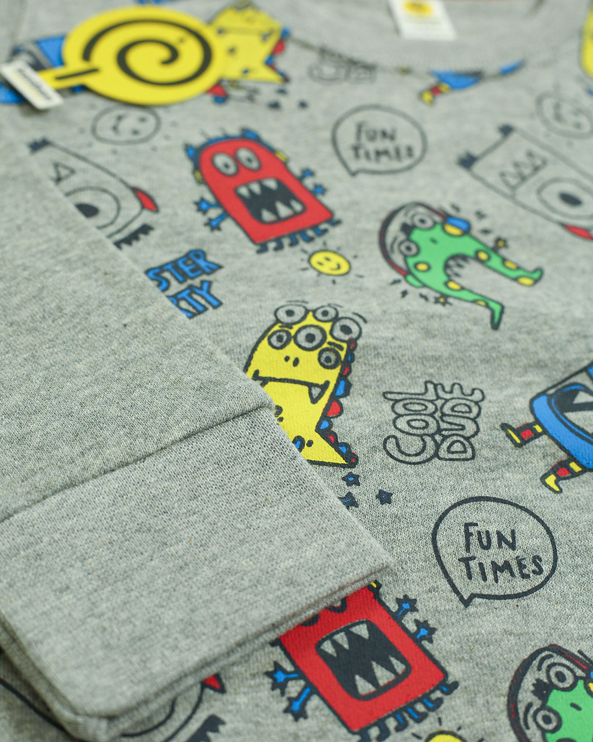 Monster party grey sweatshirt