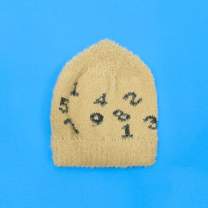 Numerical Faux Rabbit Fur Beanie 3-12 Mo