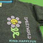 Load image into Gallery viewer, Smiley World Charcoal Sweatshirt
