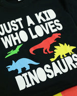 Load image into Gallery viewer, Dinosaurs Black Full-Sleeves PJ's
