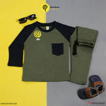 Load image into Gallery viewer, Olive-Black Full-Sleeves PJ's
